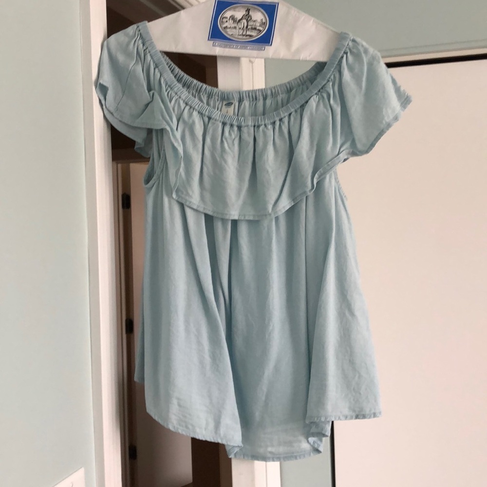 Denim off shoulder top